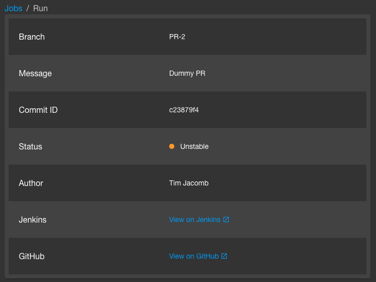 Build details