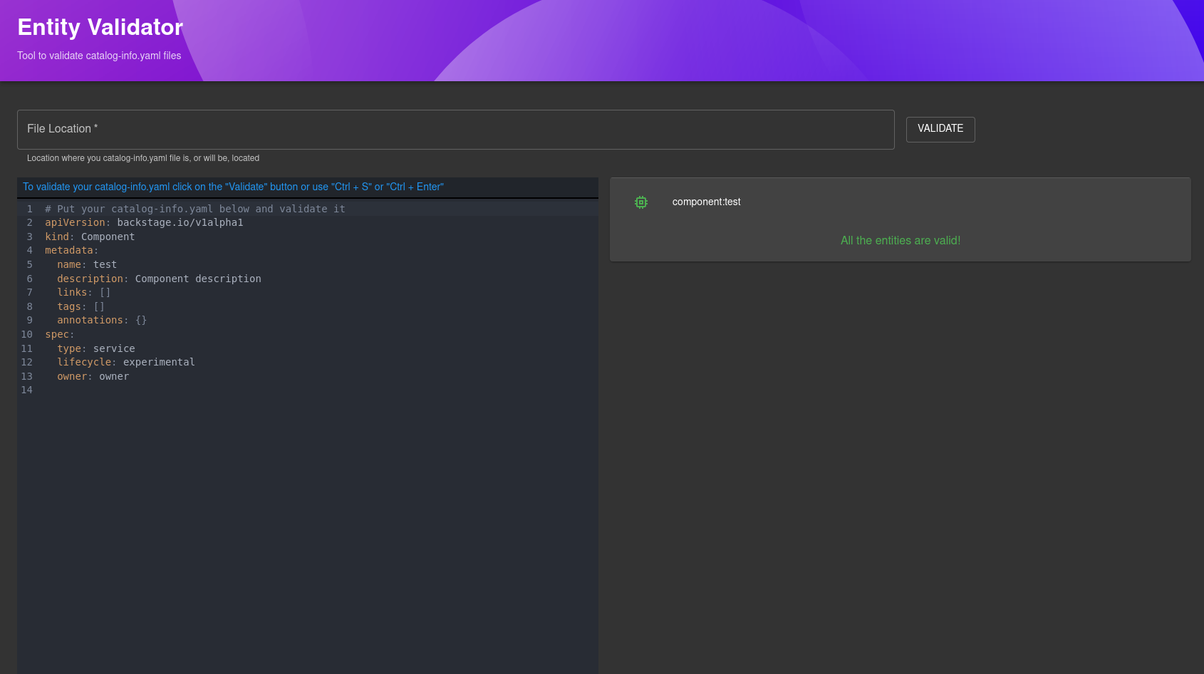 Entity Validation