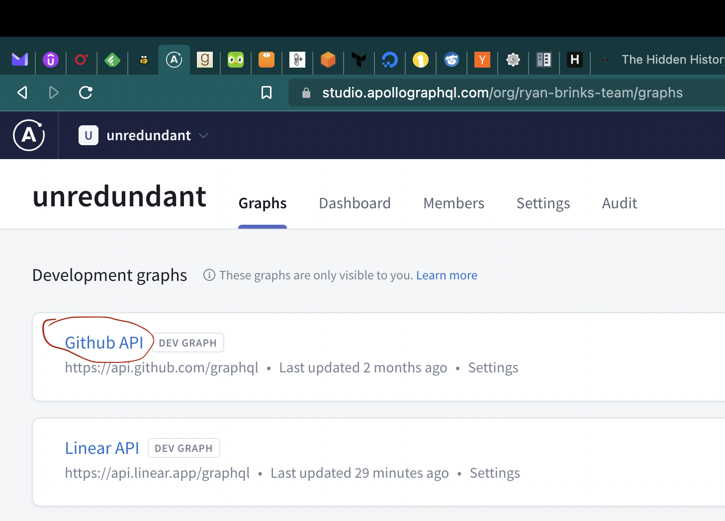 Apollo Graph List